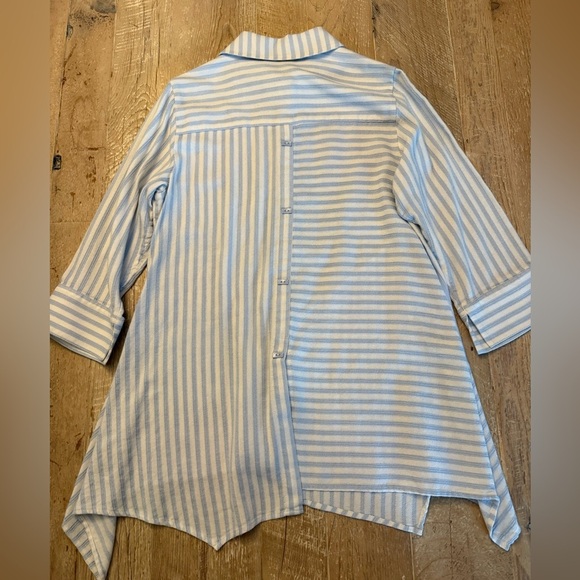 SOFT SURROUNDINGS Striped Shirt Artsy Buttons size MP - Picture 6 of 10